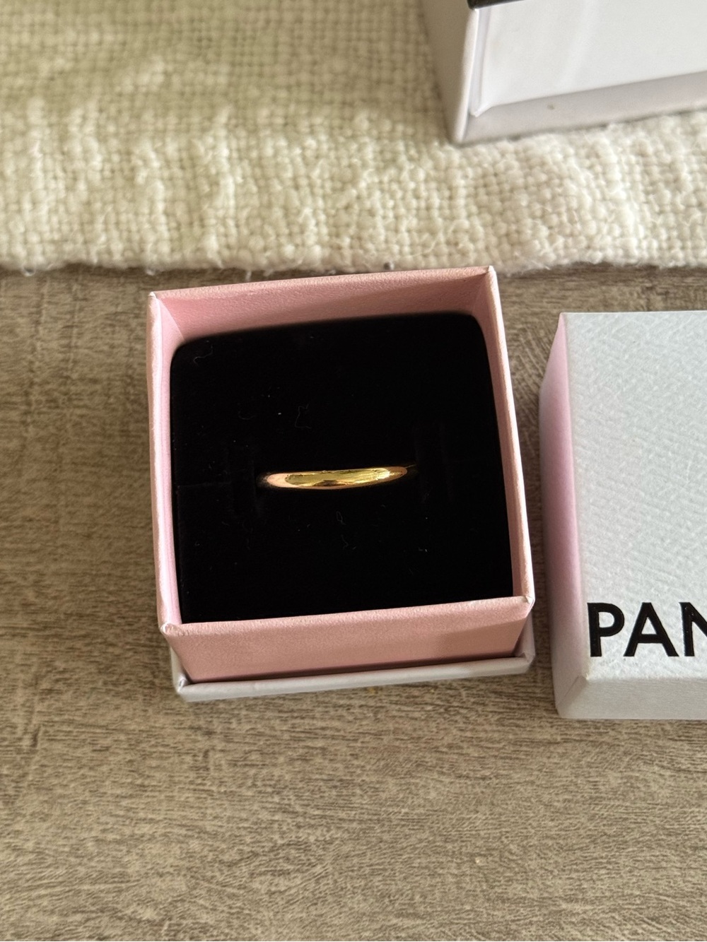 Pandora Gold Slim Stacking Ring